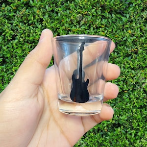 Guitar Shot Glass, Instrument, Guitarist, Rock Band, Acoustic, Electric, Musician Gift, Orchestra Teacher, Whiskey, Beer, Rock and Roll