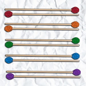 Mallet Stickers, Magnets, Percussion, Marimba, Xylophone, Drums, Drummer, Vibraphone, Music Education, Musician Gift, Music Teacher, Cymbals