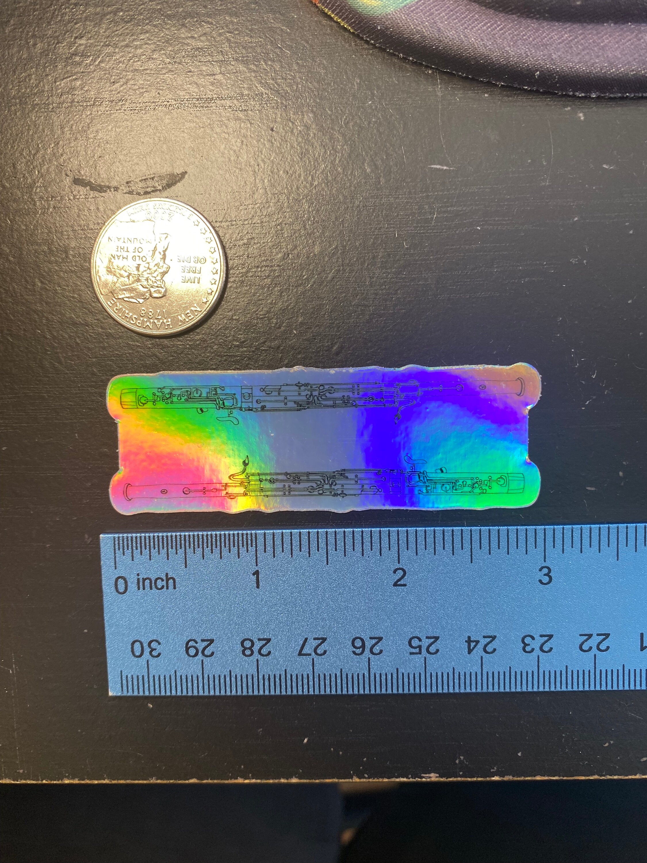 Holographic Bassoon Sticker, Instrument Sticker, Bassoon Gift, Water ...