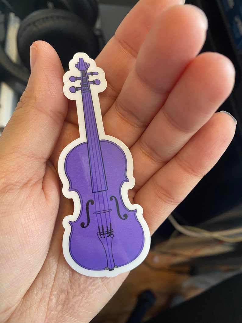 Violin Sticker, Violin Gifts, Violin Art, String Instruments, Music Teacher Gift, Orchestra Gifts, Water Proof, Fridge Magnet, Floral Galaxy image 5