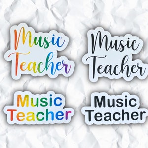 Musiklehrer Aufkleber, Musiklehrer, Magnet, Musiker Geschenk, Regenbogen, wasserdicht, glänzend, matt, Orchester, Band, klassische Musik, Klavier