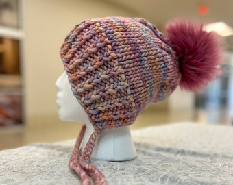 Pink Bonnet Beanie