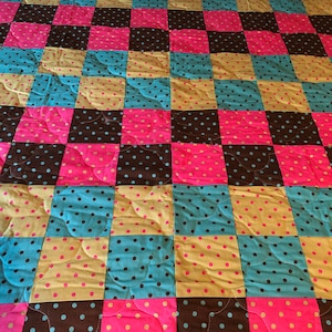 Handmade Polka Dot Lap Quilt