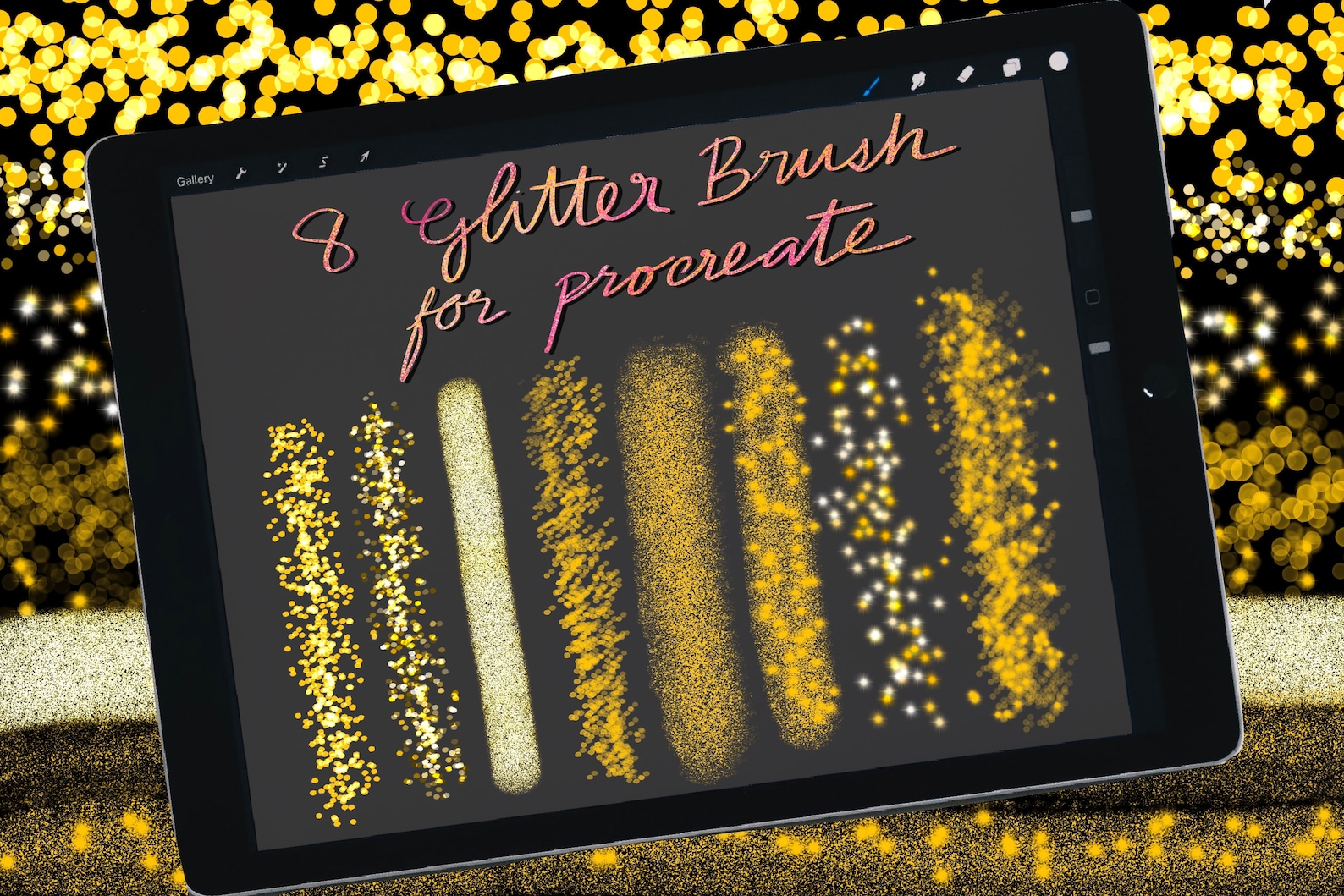 procreate free glitter brush