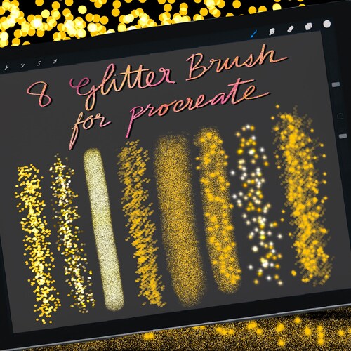 Glitter Brushes for Procreate Procreate Brush Ipad Etsy
