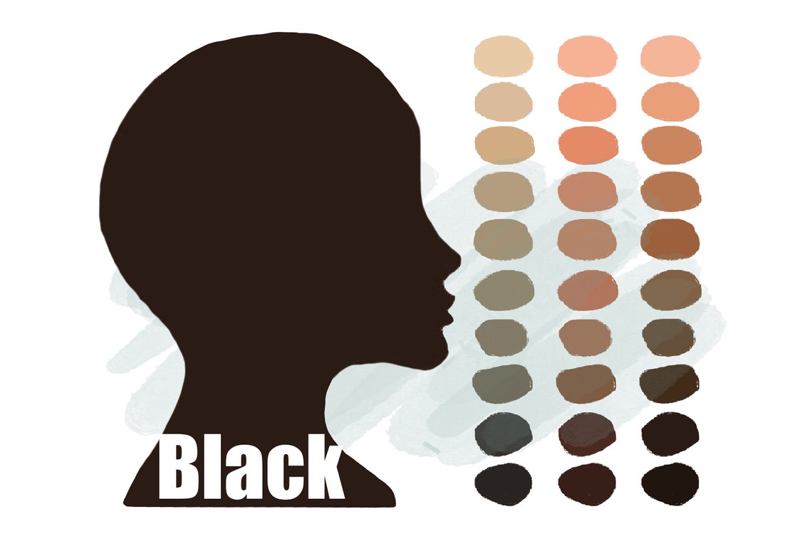 4 Skin Tones Palettes Color for Procreate Instant Download Procreate ...