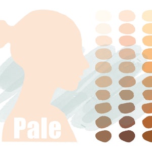 4 Skin Tones Palettes Color for Procreate Instant Download Procreate ...