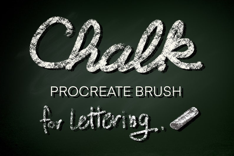 Procreate Chalk Brush for Lettering Digital Brush Digital Etsy