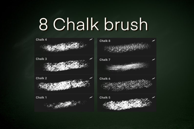 Procreate Chalk Brush for Lettering Digital Brush Digital Etsy