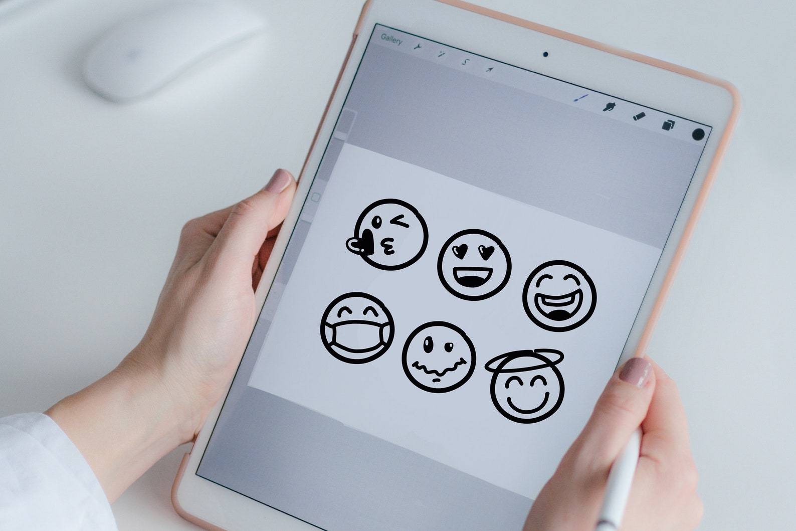 Emoji Stamps Brushes for Procreate, Emotion Digital Brush Pack