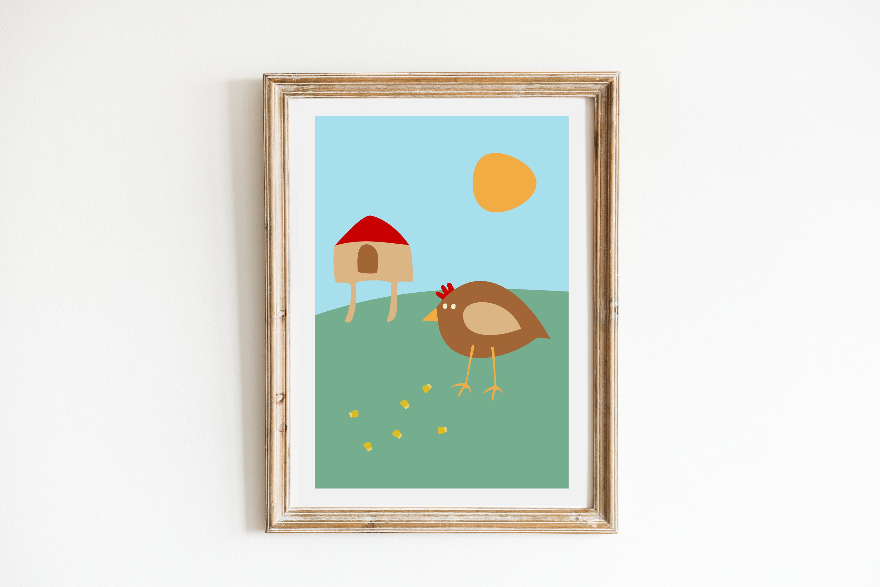 Chicken Nursery Wall Decor Printable Kids Room Decor Funny Etsy