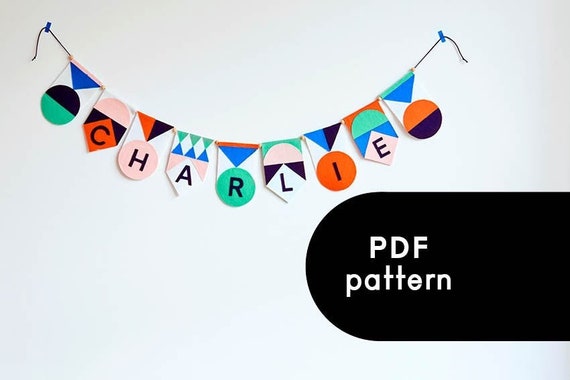 PDF Pattern: Easy No-sew Felt Name Garland with Tutorial - Etsy
