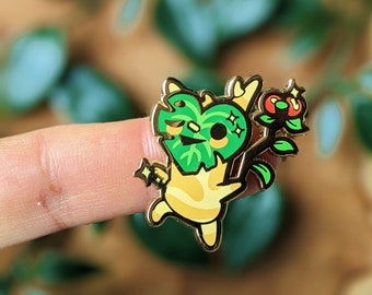 Korok with Branch Enamel Pin - Zelda Tears of the Kingdom and Breath of the Wild inspired