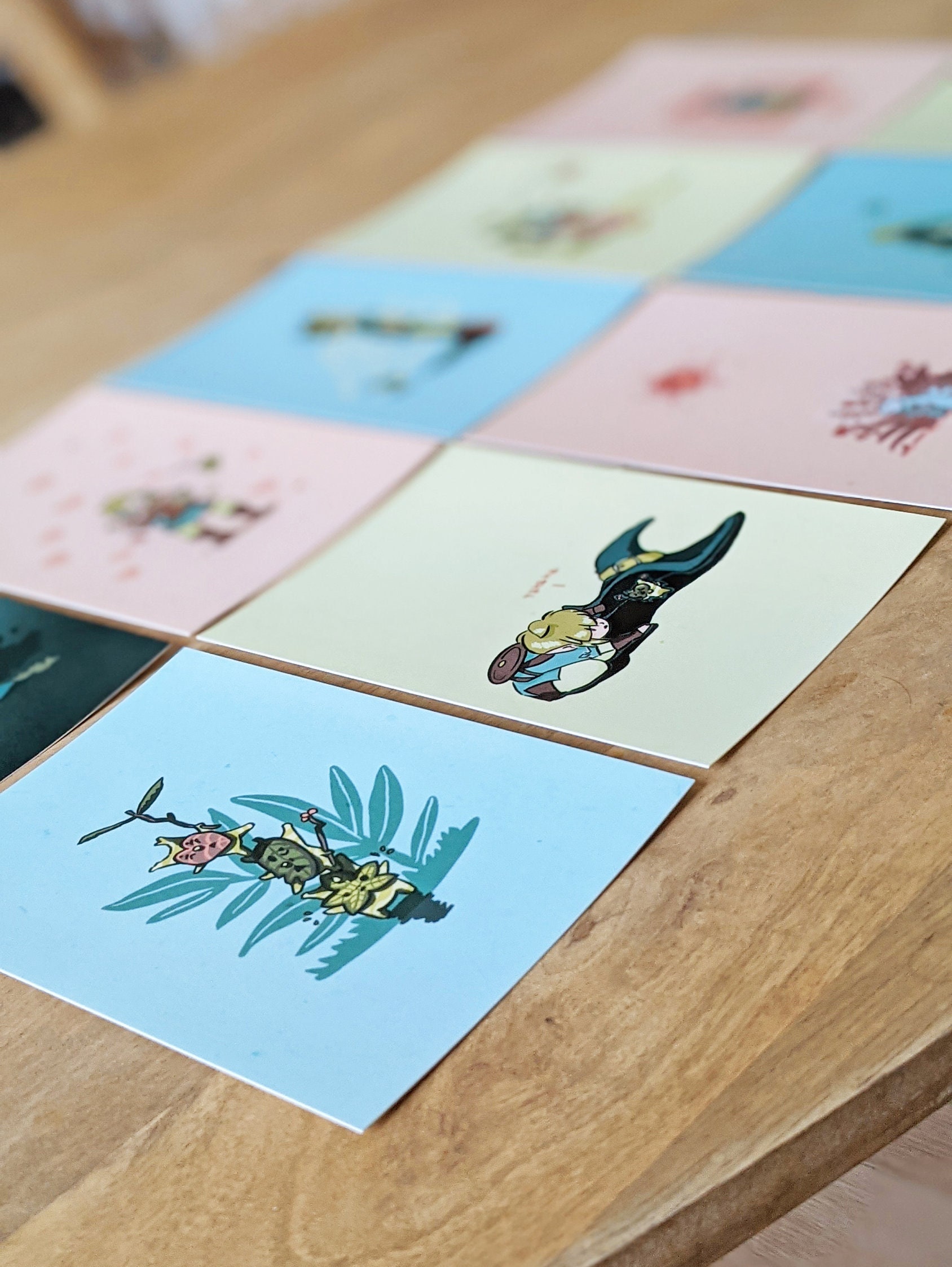 Ensemble de 10 Mini-Impressions Inspirées Zelda Breath Of The Wild - Format Carte Postale A6 Décor M