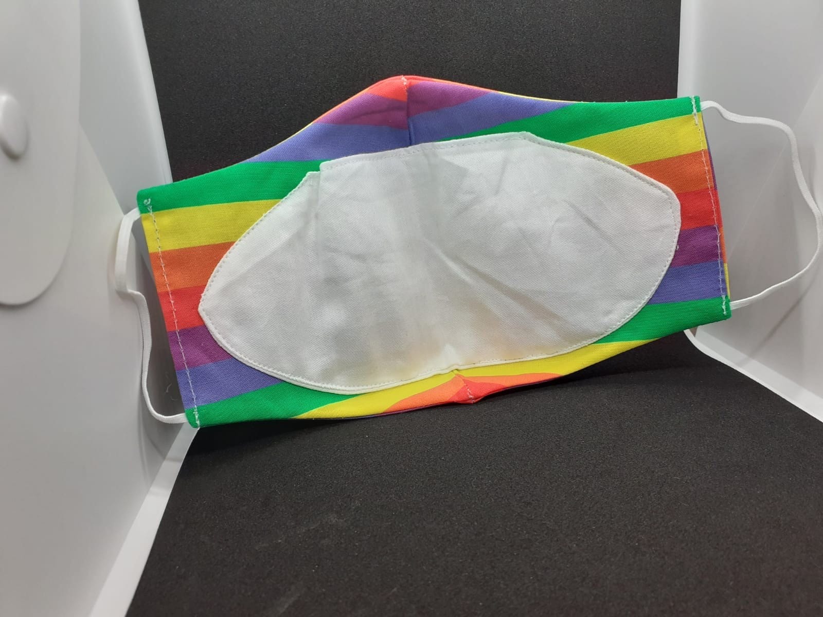 Rainbow Face Mask 4 layers face mask with filter pocket & Etsy