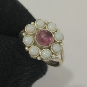 Natural Australian,Tourmaline Gemstone Ring 925 Solid Sterling Silver Ring Amazing Tourmaline Australian Stone Size 6x6 mm to 3x3 mm Ring