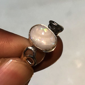 Superb Natural Australian Opal Multi Fire Gemstone Ring 925 Solid Sterling Silver Ring Opal Stone Size 10x8 mm Gift Valentine day Ring