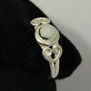 Natural Australian Opal White Fire Gemstone Ring 925 Solid Sterling Silver Ring Handmade Amazing Opal Stone Size 5x5 mm Birthday Gift Ring