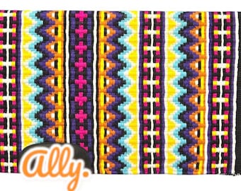 Black Yellow Blue Pink Turquoise Handmade Western Saddle Blanket Ranch Pad New Zealand Wool Show Pad/Yucca Pad for Horse riding Custom 34X42