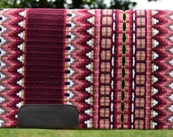 Pink Handmade Western Saddle Blanket Ranch Pad Show Pad New Zealand  Wool Show Pad Yucca Pad Saddle Pad Riding Pad 34X42