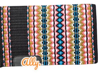 Black White Pink Brown Blue Handmade Western Saddle Blanket Ranch Pad New Zealand Wool Show Pad/Yucca Pad for Horse riding Custom 34X42