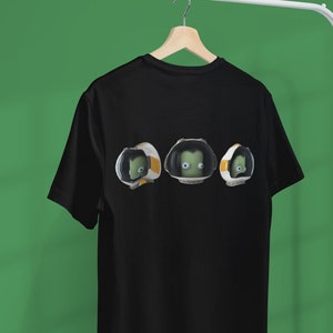 Kerbal Space Program T-Shirt: Spacemen, High Quality Fabric, Unisex Cotton Shirt, Gaming Merch, Minimalist Design