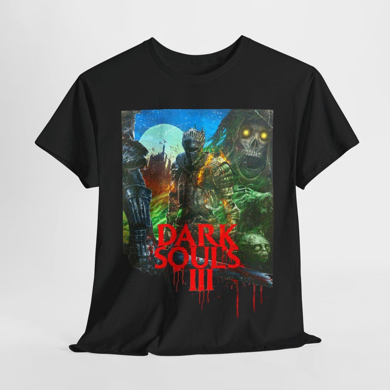 Dark Souls III T-Shirt: Unisex Gaming Graphic Tee, Vintage Style image 7