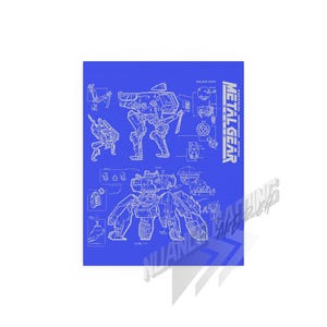 Metal Gear Solid Walkers Blueprint Poster | Gaming Wall Art