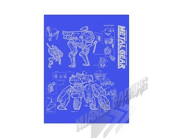 Metal Gear Solid Walkers Blueprint Poster | Gaming Wall Art