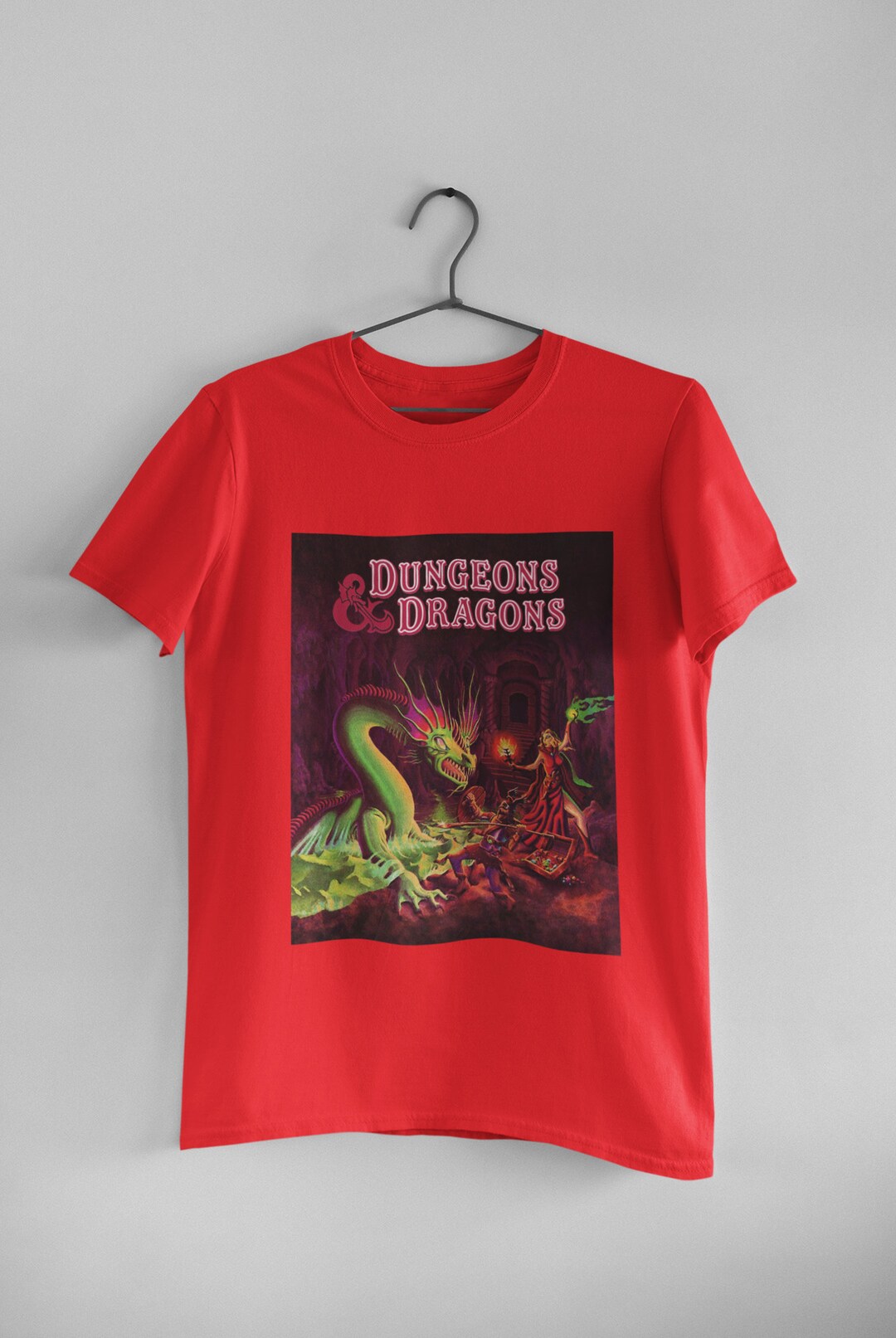Dungeons and Dragons 90s Classic Box Art Tshirt Vintage Retro Gaming Tabletop RPG Graphic Tee