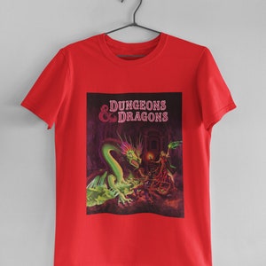 T-shirt con scatola classica degli anni '90 di Dungeons and Dragons: maglietta con grafica RPG da tavolo per giochi retrò vintage