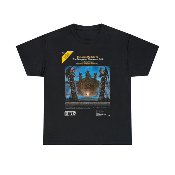 Temple of Elemental Evil DnD Classic Game T-Shirt: Vintage Retro Gaming Tabletop RPG Graphic Tee Shirt