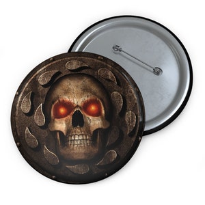 Baldur&#39;s Gate Pin Buttons: Classic RPG, Custom-made safety pin, metal