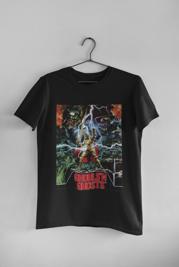 Ghouls n' Ghosts T-Shirt: Retro Vintage Video Game Box Art Graphic Tee