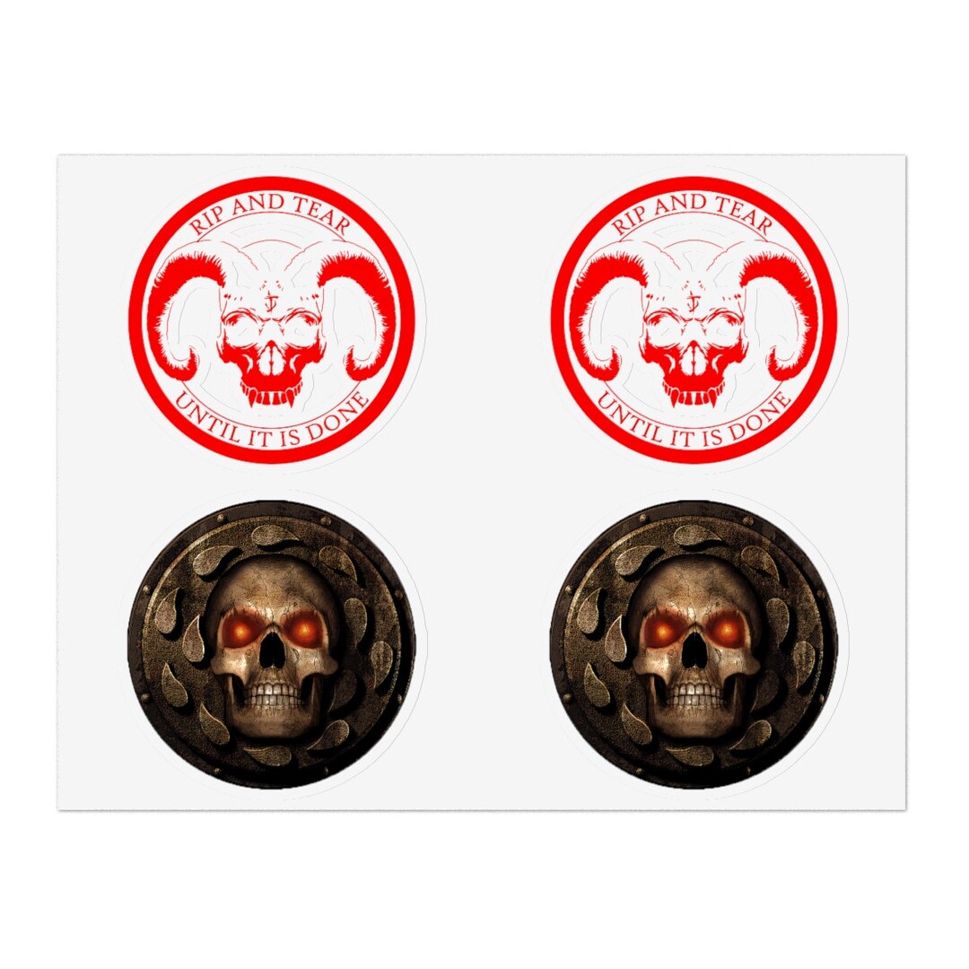 DOOM & Baldur's Gate Vinyl Sticker Sheet: Holographic, Transparent ...