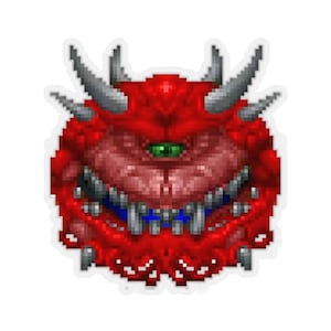 DOOM Classic Cacodemon Sticker: Kiss-Cut Stickers, Multiple Sizes