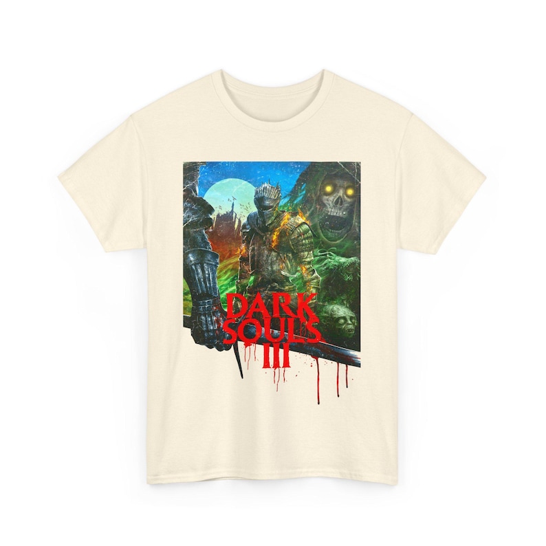 Dark Souls III T-Shirt: Unisex Gaming Graphic Tee, Vintage Style image 4