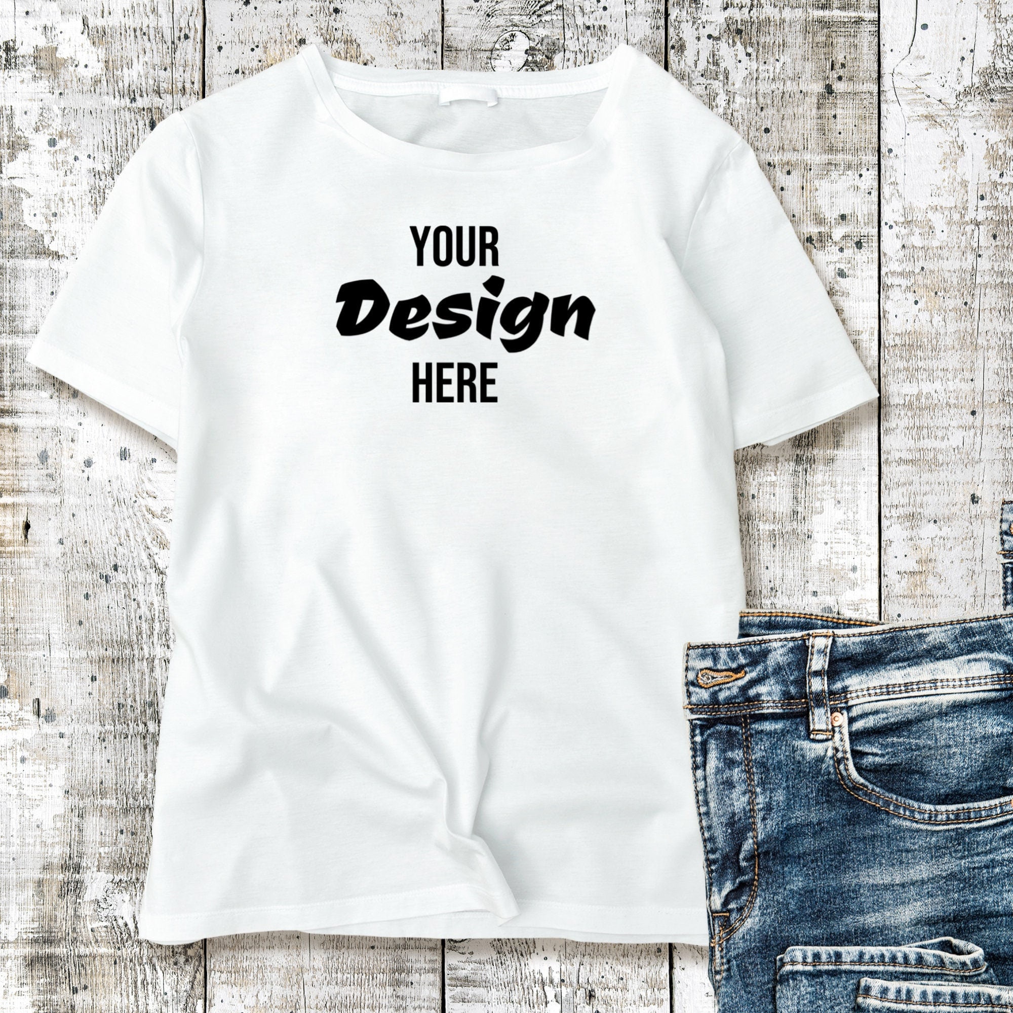 White T-Shirt mockups Mock ups Apparel T shirt design Your | Etsy