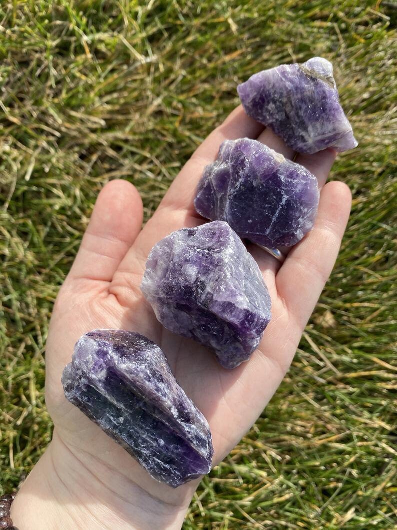 Raw Amethyst AA Quality Healing Crystal Rough Amethyst Chunks Etsy Ireland