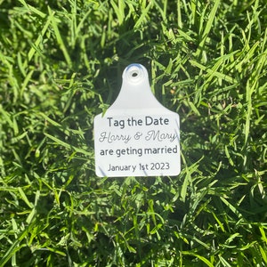 Save the date cattle tag