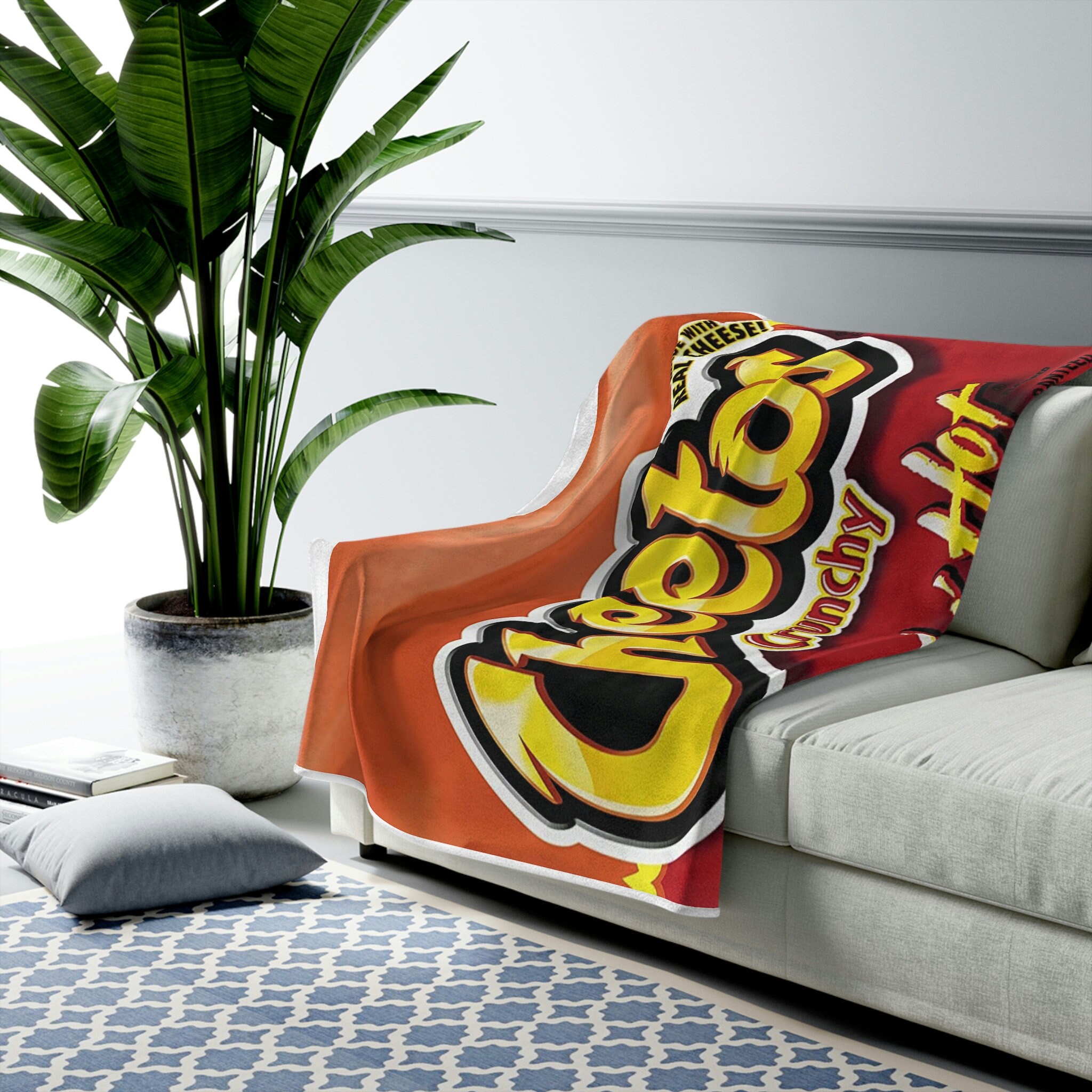 Flaming Hot Cheetos Plush Blanket Etsy Israel