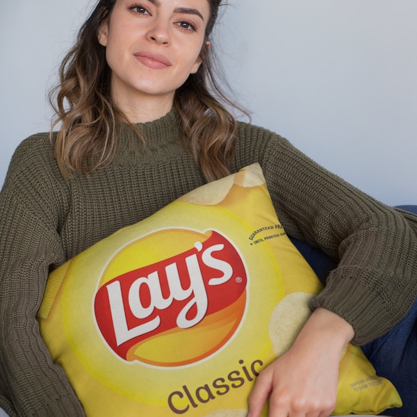 Lays potato Chips Home Decor Polyester Square Pillow