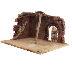 Oriental nativity scene, Handmade, nativity building, crib for 12 cm figures, Ortienal, Christmas nativity scene, building for nativity scenes, nativity scene