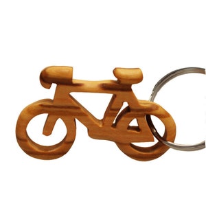 Keychain made of wood bicycle, handmade, pendant, gift idea for men