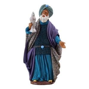 Holy Three Kings Balthasar 17 cm, Christmas Crib, Christmas, Handmade, Handmade Nativity Figure, Crib, Three Wise Men