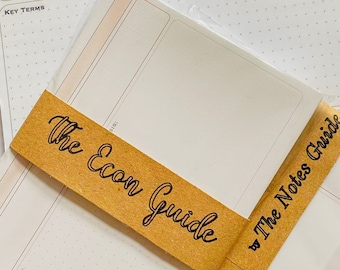 Economics Flashcards and Notepad Bundle | For Economics Students | 300 gsm Flashcards | 90 gsm Notepad