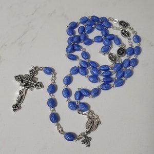 Immaculate Conception | Miraculous Medal | Blue Handmade Rosary