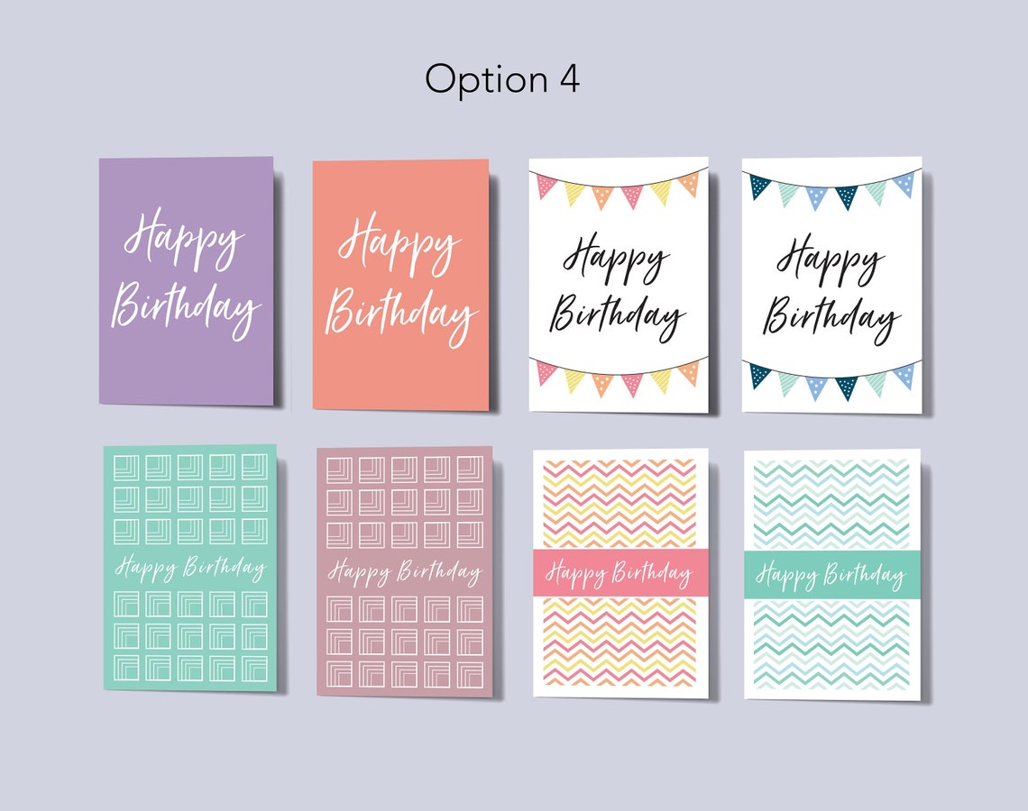 Pack of 8 Quality Birthday Cards 7 Options Set/bundle of Cards Birthday Card Multipack Etsy
