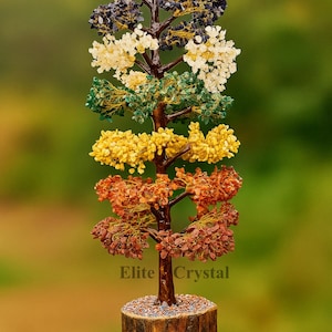 Huge 7 Chakra Tree of Life | 2 Feet Tall with 5000 Crystal Chips | Healing Bonsai Tree for Positive Energy, Meditation & Spiritual Balance