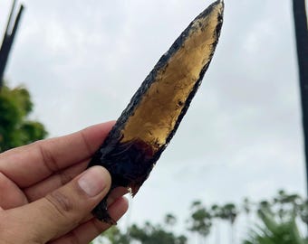 Smoky Quartz Glass Knife: Viking Dagger, Ritual Decor (3-6")